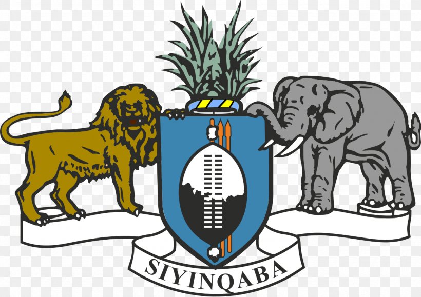 Coat Of Arms Of Swaziland Gallery Of Coats Of Arms Of Sovereign States Flag Of Swaziland, PNG, 1280x904px, Swaziland, Area, Artwork, Big Cats, Carnivoran Download Free