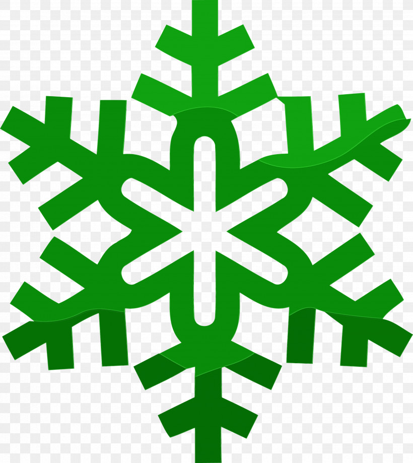 Green, PNG, 2675x3000px, Snowflake, Green, New Year, Paint, Watercolor Download Free