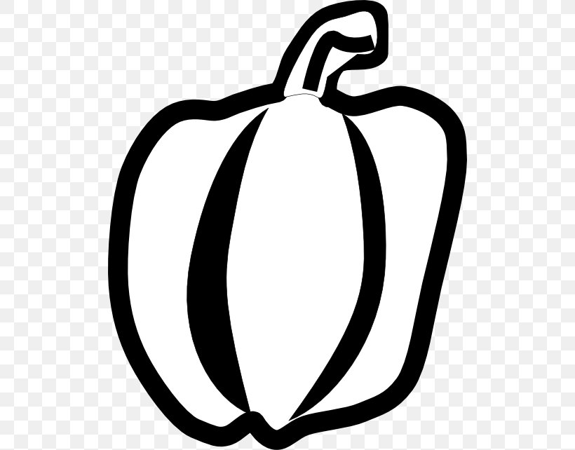 Bell Pepper Chili Pepper Vegetable Clip Art, PNG, 512x642px, Bell Pepper, Artwork, Black And White, Capsicum, Capsicum Annuum Download Free
