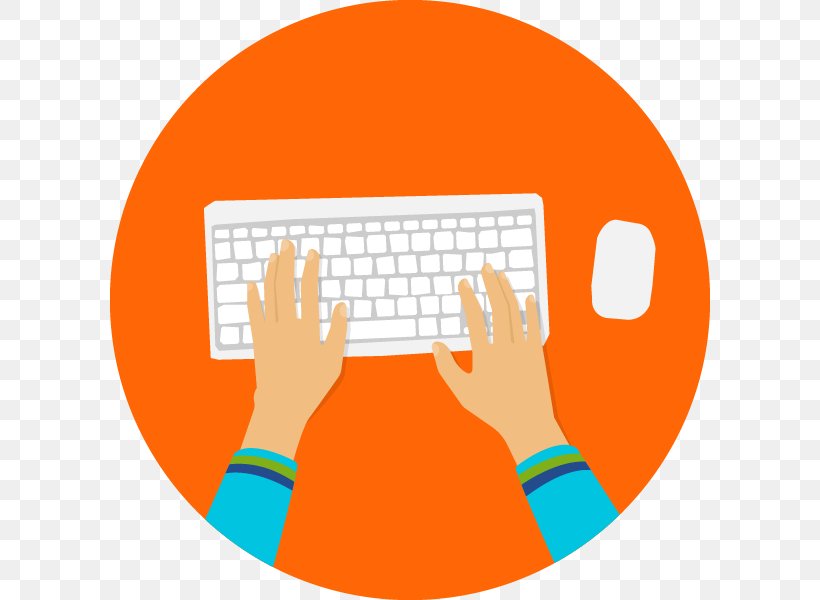 Computer Keyboard Information Clip Art, PNG, 600x600px, Computer Keyboard, Area, Hand, Information, Orange Download Free