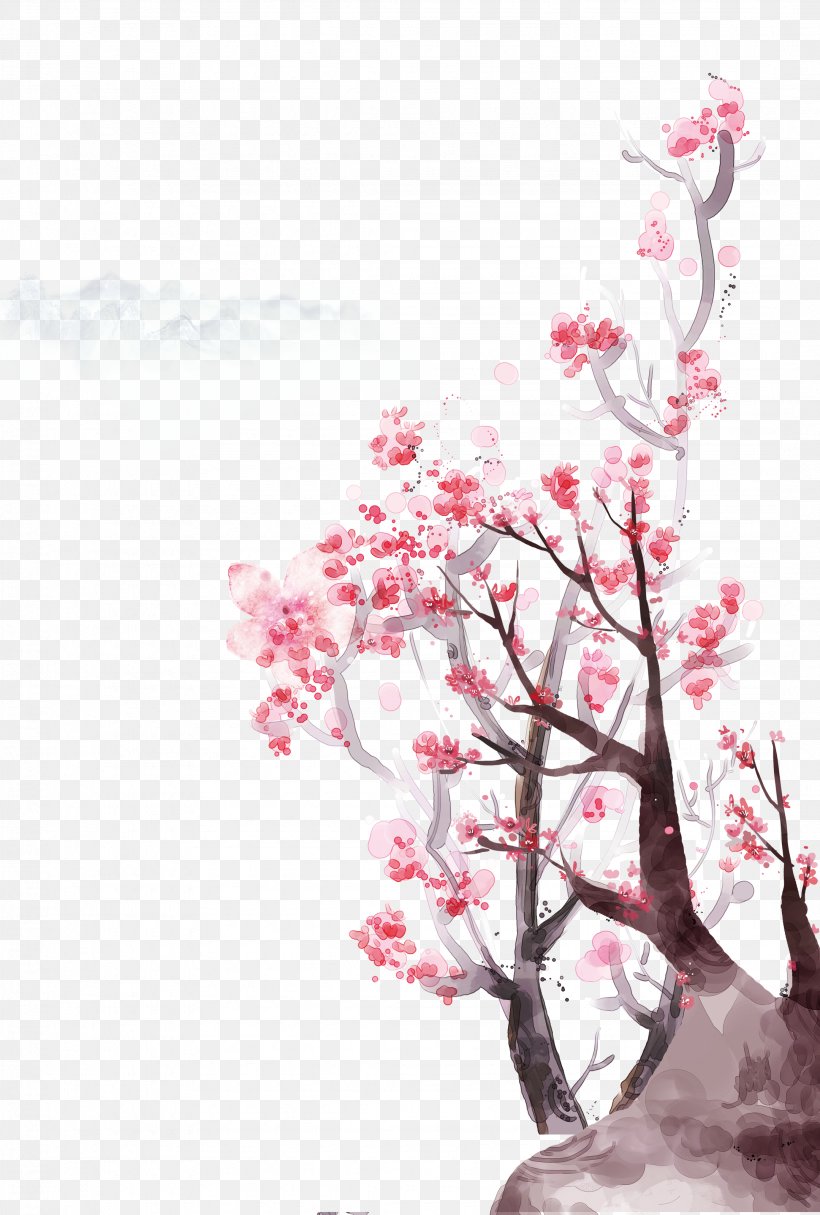 Flowering Peach Trees Poster, PNG, 2158x3200px, Flowering Peach Trees, Advertising, Blossom, Branch, Cherry Blossom Download Free