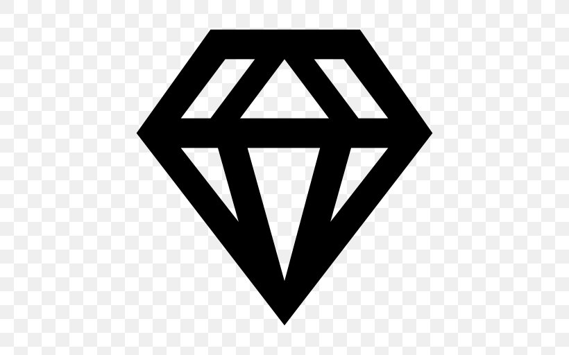 Diamond Gemstone Jewellery Logo Brilliant, PNG, 512x512px, Diamond, Area, Black, Black And White, Brand Download Free