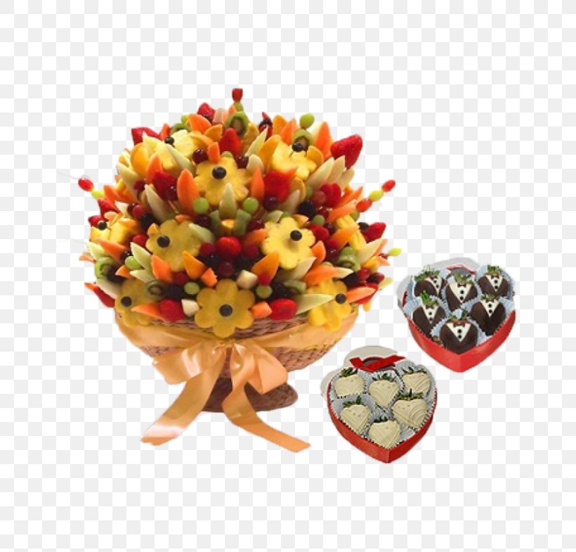 Flower Bouquet Fruit Food Gift Baskets Edible Arrangements Wedding, PNG, 687x785px, Flower Bouquet, Arrangement, Birthday, Chocolate, Dessert Download Free