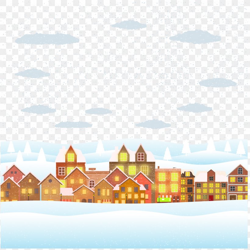 Christmas Poster Illustration, PNG, 2000x2000px, Christmas, City, Flat Design, Holiday, Poster Download Free