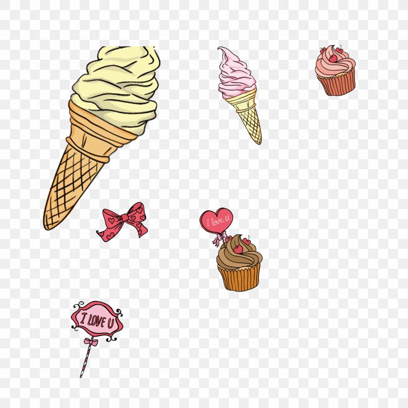Ice Cream Cone Illustration, PNG, 1417x1417px, Ice Cream, Cartoon, Cream, Drawing, Food Download Free