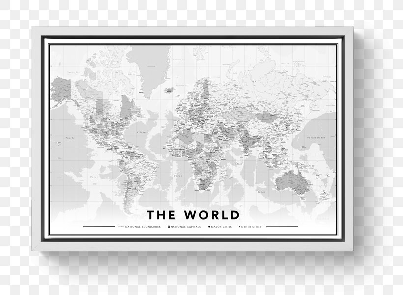 World Map Canvas Black And White, PNG, 800x600px, World Map, Black, Black And White, Brand, Bulletin Board Download Free