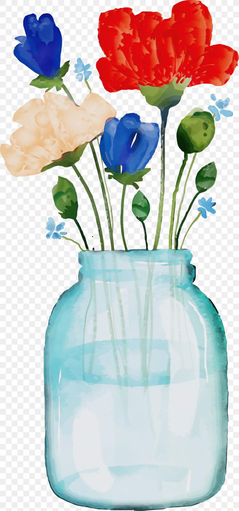 Blue Rose, PNG, 1405x3000px, Watercolor Mason Jar, Artifact, Blue Rose, Cut Flowers, Flower Download Free