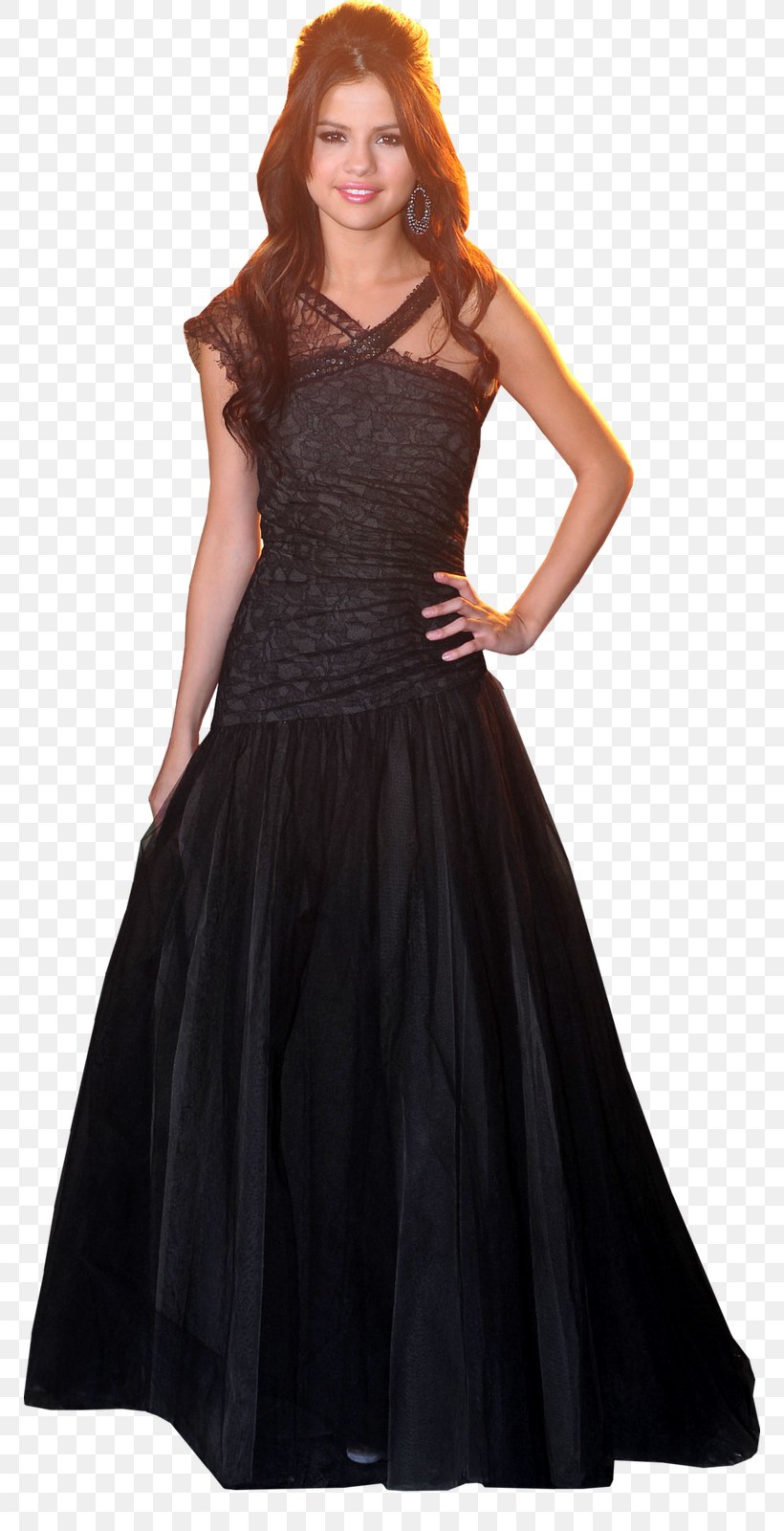 Selena Gomez Little Black Dress Warp Knitting Sheath Dress, PNG, 770x1600px, Watercolor, Cartoon, Flower, Frame, Heart Download Free