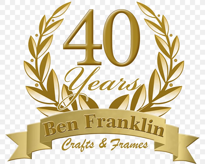 Ben Franklin Crafts And Frame Shop Logo Brand Font Business, PNG, 777x659px, Ben Franklin Crafts And Frame Shop, Brand, Business, Commodity, Gold Download Free