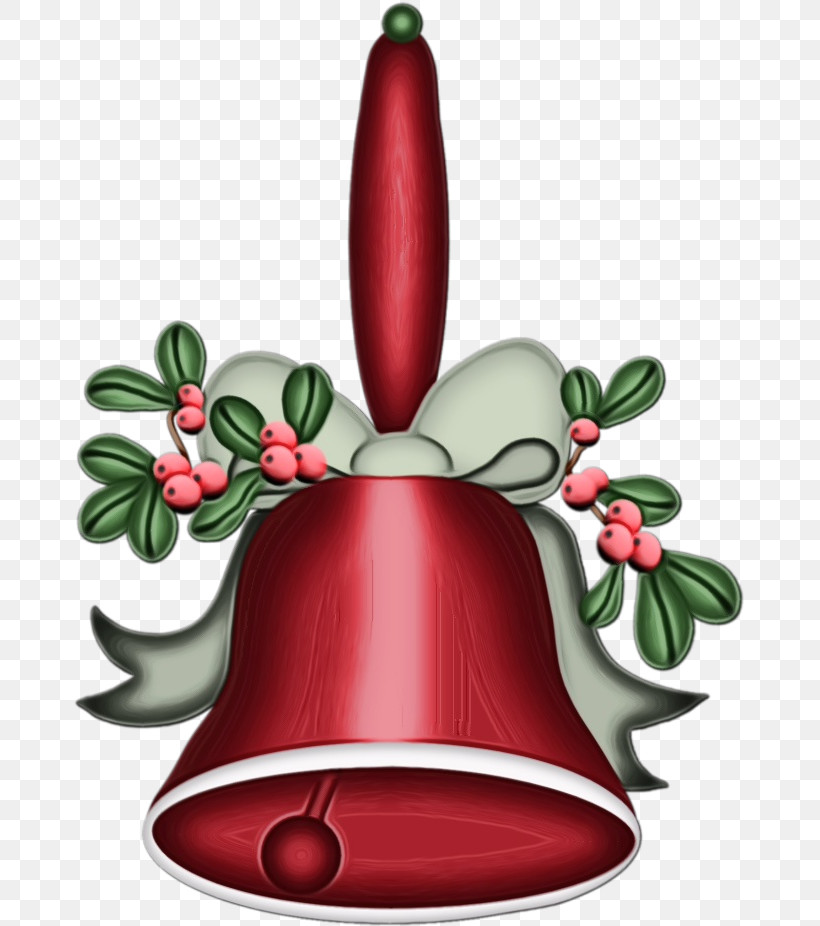 Christmas Ornament, PNG, 671x926px, Watercolor, Bell, Christmas Decoration, Christmas Ornament, Flower Download Free