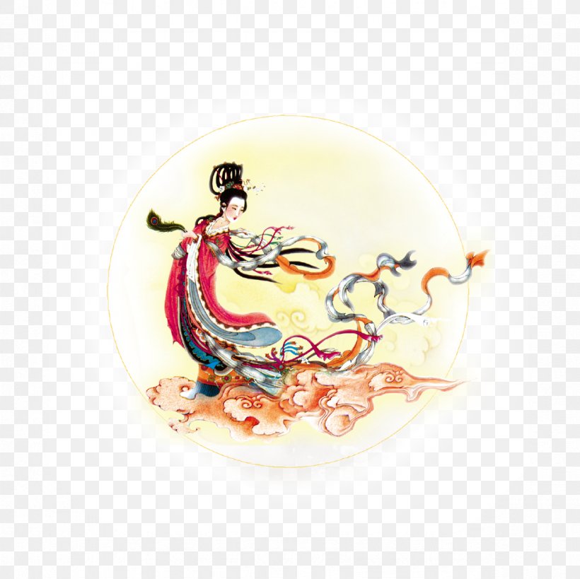 Chang E On The Clouds, PNG, 1181x1181px, China, Autumn, Ceramic, Chang E, Chinese Calendar Download Free