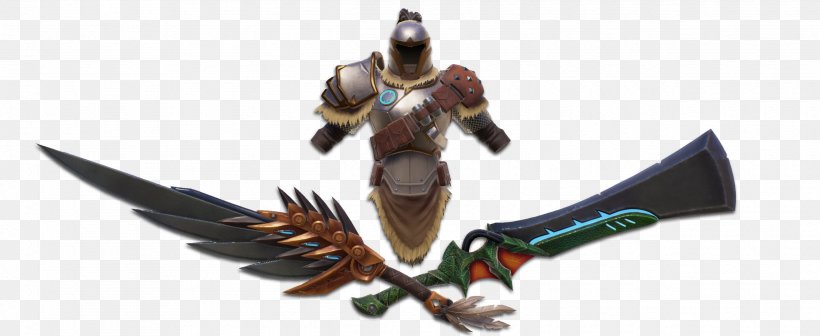 Dauntless Weapon Armour Game Phoenix Labs, PNG, 2490x1022px, Dauntless, Action Figure, Action Roleplaying Game, Animal Figure, Armour Download Free