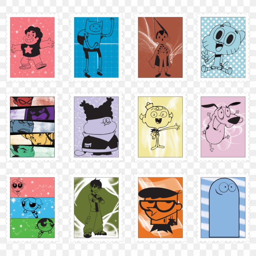 Paper Postage Stamps Stamp Collecting Cartoon, PNG, 894x894px, Paper, Art, Cartoon, Cartoon Network, Collecting Download Free