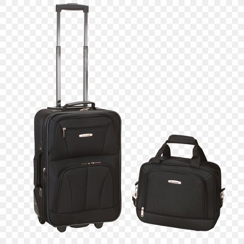 Rockland Rio 2-Piece Luggage Set Baggage Suitcase Travel Hand Luggage, PNG, 1000x1000px, Rockland Rio 2piece Luggage Set, American Tourister, Bag, Baggage, Black Download Free