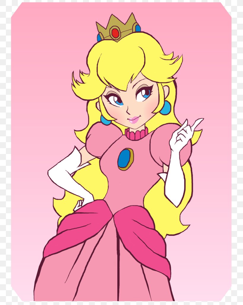 Princess Peach Super Mario Bros. Rosalina, PNG, 776x1030px, Watercolor, Cartoon, Flower, Frame, Heart Download Free