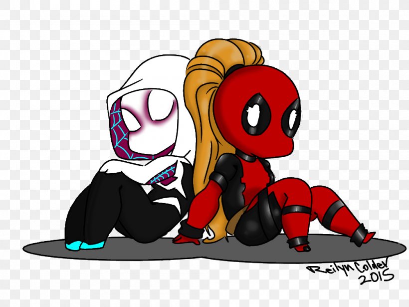 Deadpool Spider-Man Spider-Woman (Gwen Stacy) Spider-Girl Spider-Gwen, PNG, 1000x750px, Watercolor, Cartoon, Flower, Frame, Heart Download Free