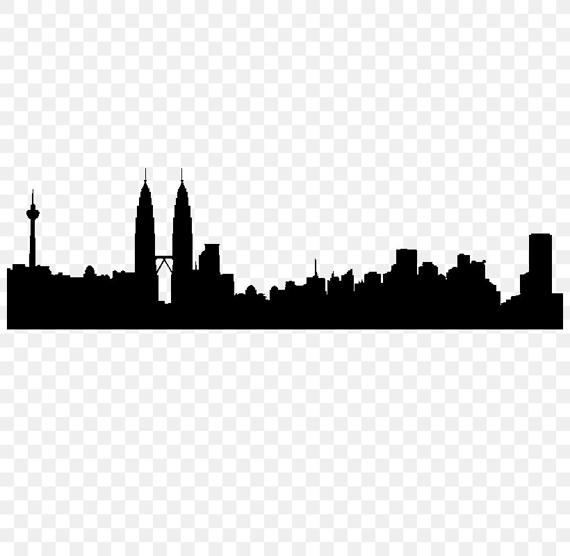Kuala Lumpur Skyline Silhouette Tokyo, PNG, 800x800px, Kuala Lumpur, Art, Black And White, City, Landmark Download Free