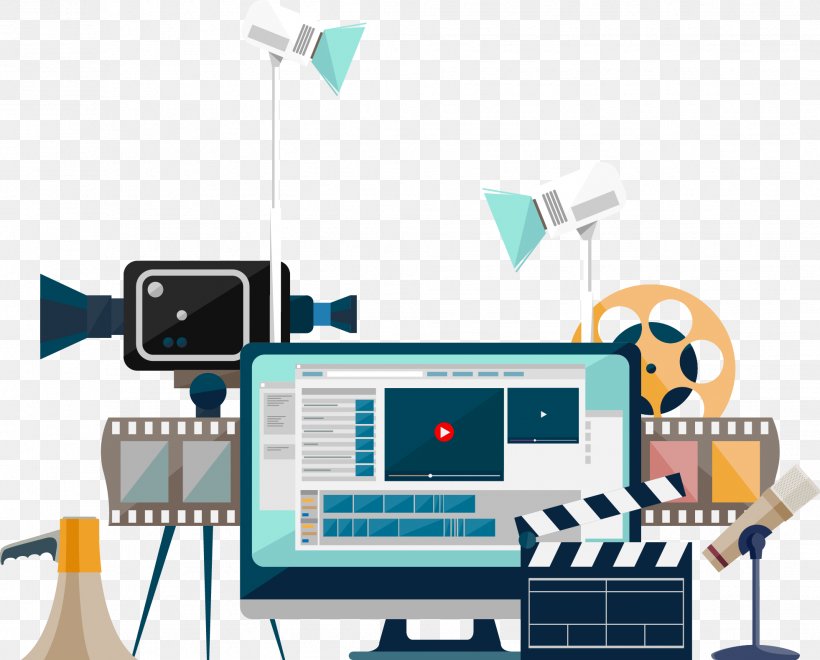 Video Production Production Companies Flat Design, PNG