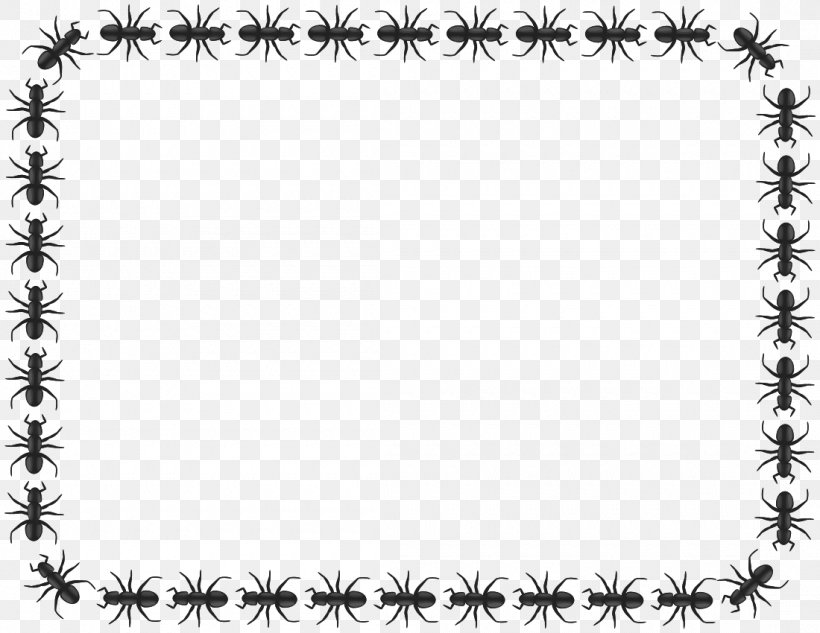 Ant Clip Art, PNG, 1100x850px, Ant, Area, Black, Black And White, Border Download Free