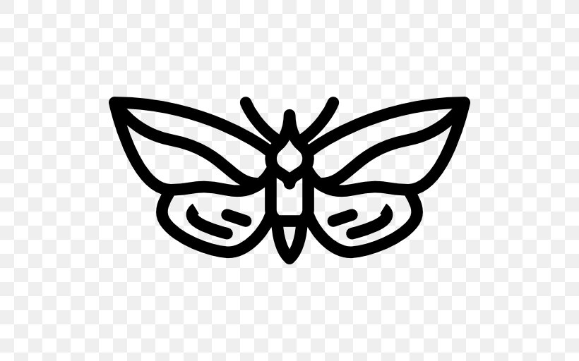 Brush-footed Butterflies Butterfly Insect White Clip Art, PNG, 512x512px, Brushfooted Butterflies, Black And White, Brush Footed Butterfly, Butterfly, Flower Download Free