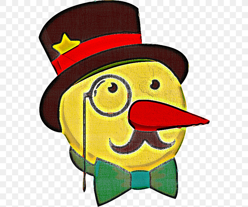 Hat Yellow Cartoon Smiley Character, PNG, 566x685px, Hat, Beak, Biology, Cartoon, Character Download Free