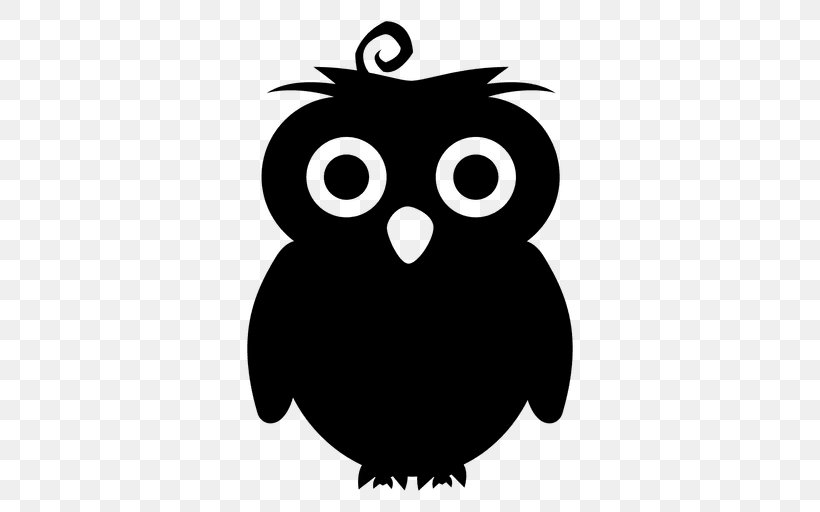 Owl, PNG, 512x512px, Owl, Beak, Bird, Bird Of Prey, Black And White Download Free