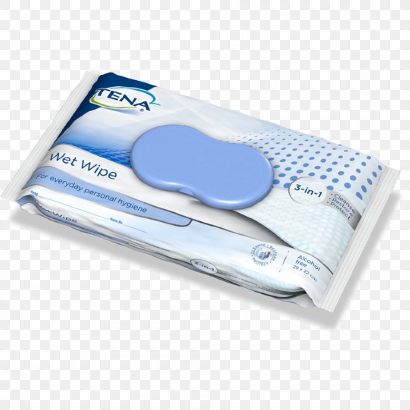 TENA Wet Wipes CASE SAVER Skin Care Tena Soft Wet Wipes, PNG, 1000x1000px, Tena, Hygiene, Material, Personal Care, Skin Download Free