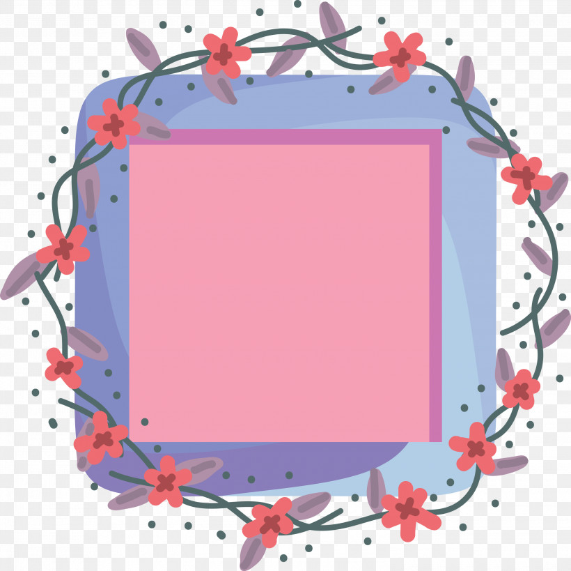 Flower Photo Frame Flower Frame Photo Frame, PNG, 3000x2997px, Flower Photo Frame, Film Frame, Flower Frame, Geometry, Heart Download Free