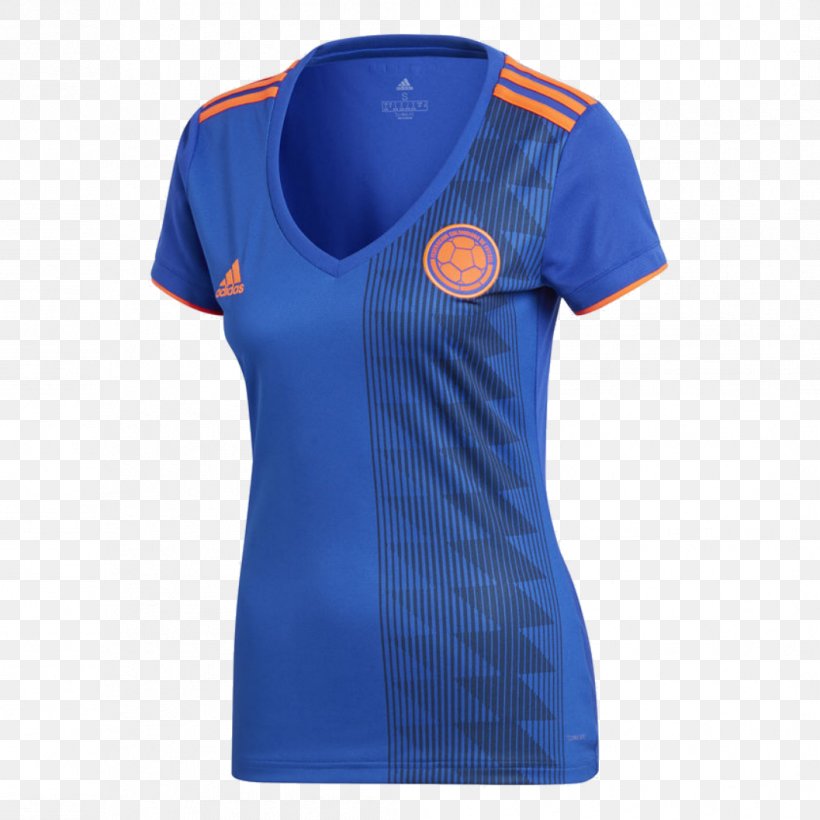 Colombia National Football Team T-shirt 2018 World Cup Adidas Colombian Football Federation, PNG, 1057x1057px, 2018 World Cup, Colombia National Football Team, Active Shirt, Adidas, Blue Download Free