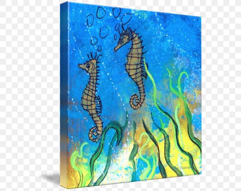 Seahorse Gallery Wrap Canvas Marine Biology, PNG, 566x650px, Seahorse, Aqua, Biology, Canvas, Fish Download Free