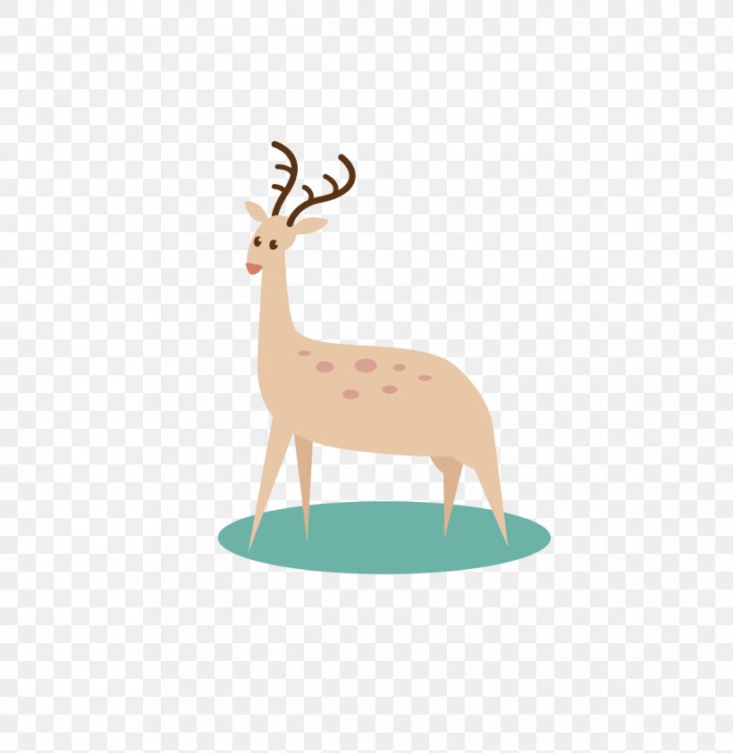 Cartoon Illustration, PNG, 1246x1281px, Cartoon, Antler, Deer, Mammal, Reindeer Download Free