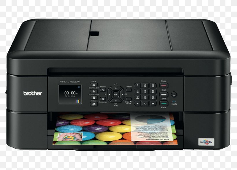 Paper Inkjet Printing Multi-function Printer Brother Industries, PNG, 786x587px, Paper, Brother Industries, Duplex Printing, Electronic Device, Electronics Download Free