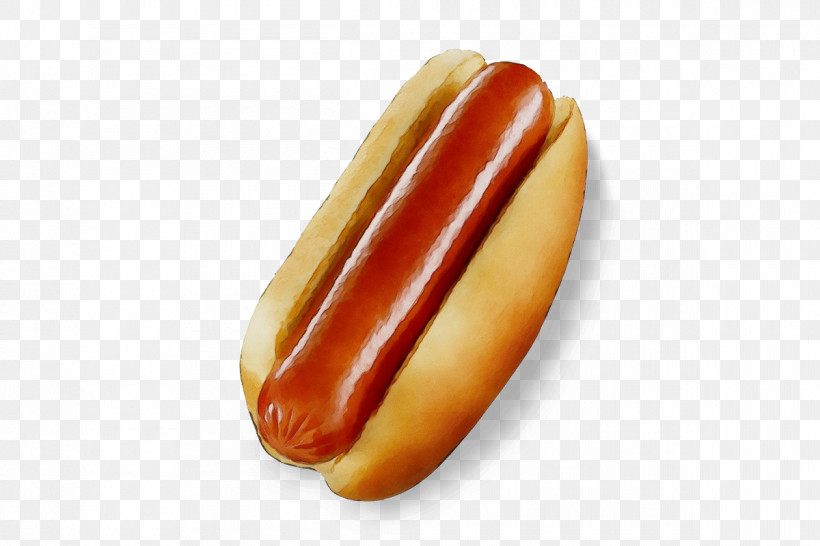 Frankfurter Würstchen Bockwurst Food Hot Dog Bun Vienna Sausage, PNG, 1200x800px, Watercolor, Bockwurst, Fast Food, Food, Hot Dog Bun Download Free