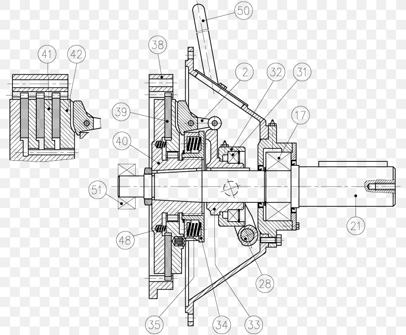 Technical Drawing Engineering Drawing Machine Clutch, PNG, 800x677px, Technical Drawing, Architectural Drawing, Artwork, Black And White, Centrifugal Clutch Download Free