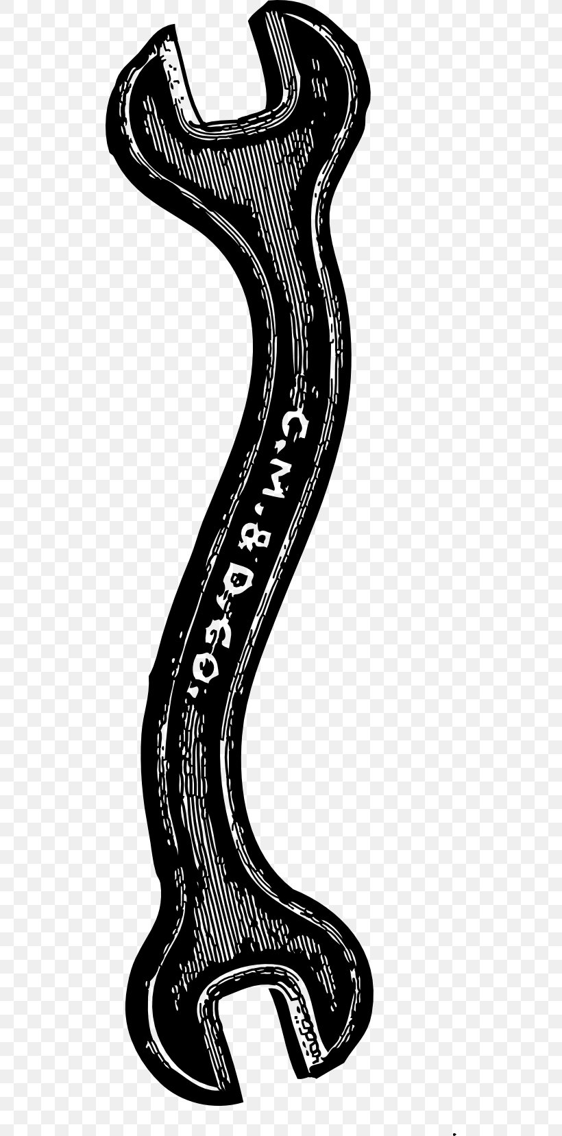 Spanners Tool Pipe Wrench Clip Art, PNG, 512x1657px, Spanners, Adjustable Spanner, Art, Black And White, Monkey Wrench Download Free
