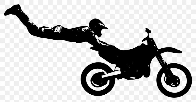 Motorcycle Stunt Riding Bicycle Enduro Motorcycle, PNG, 1000x523px, Motorcycle, Automotive Design, Bicycle, Black And White, Car Download Free