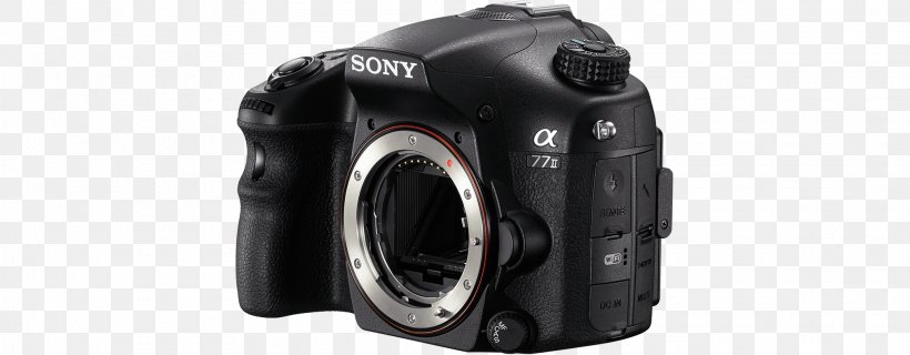 Sony Alpha 77 Sony Alpha A77 II ILCA-77M2 24.3 MP Digital SLR Camera, PNG, 2028x792px, Sony Alpha 77, Active Pixel Sensor, Apsc, Automotive Tire, Bionz Download Free
