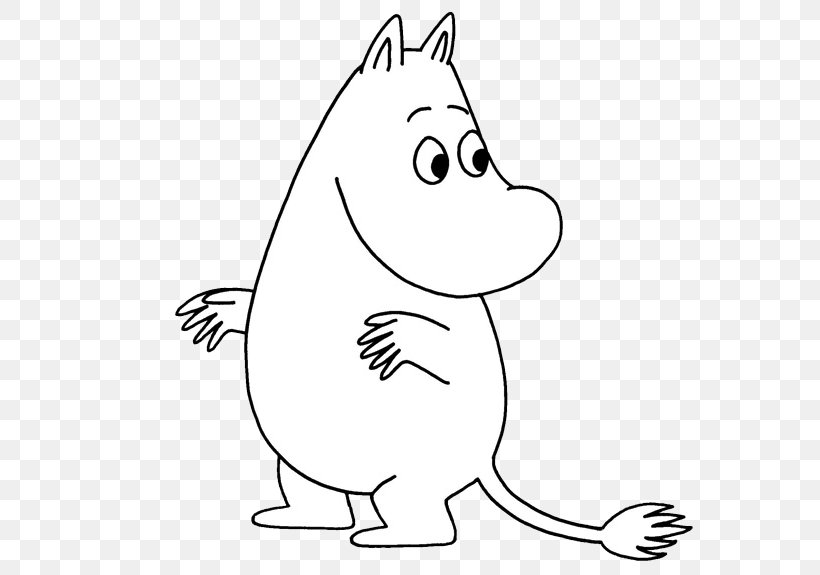 Moomintroll Moominvalley Snufkin Moomins Snork Maiden, PNG, 593x575px, Moomintroll, Area, Art, Black And White, Carnivoran Download Free