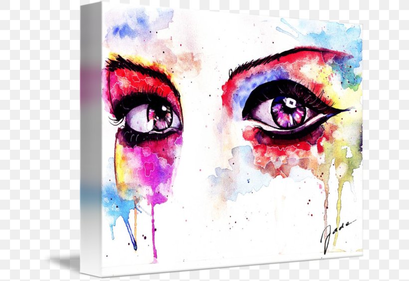Watercolor Painting DeviantArt Eye, PNG, 650x563px, Watercolor, Cartoon, Flower, Frame, Heart Download Free