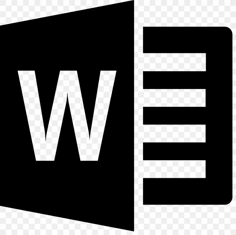 Microsoft Word Microsoft Office Microsoft Excel, PNG, 1600x1600px, Microsoft Word, Area, Black, Black And White, Brand Download Free