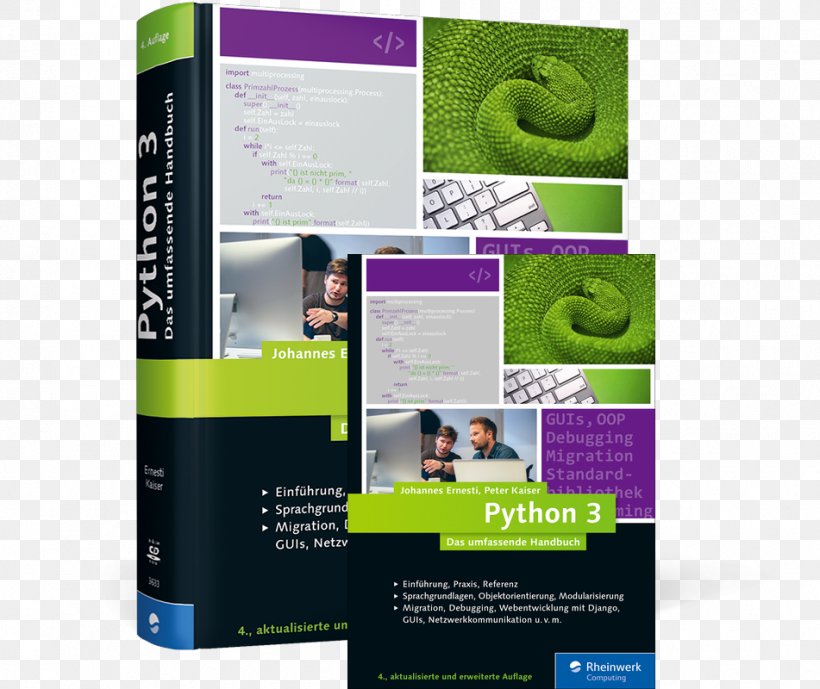 Python 3 : Das Umfassende Handbuch Python 3: Das Umfassende Handbuch: Sprachgrundlagen, Objektorientierung, Modularisierung (Ausgabe 2017) E-book, PNG, 951x800px, Book, Audiobook, Author, Brand, Computer Software Download Free