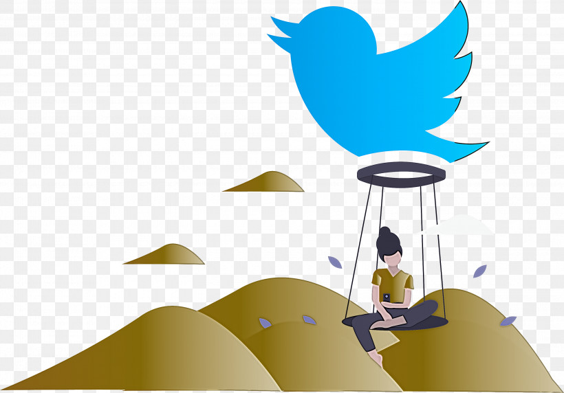 Twitter Girl, PNG, 3000x2095px, Twitter, Bird, Girl, Perching Bird, Wing Download Free