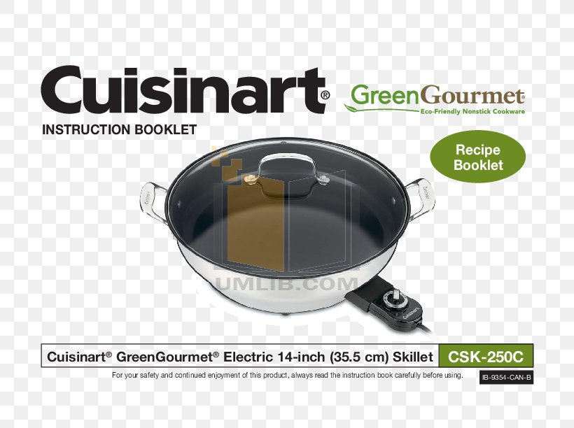 Product Manuals Cuisinart Pure Indulgence ICE-30 Frying Pan Cuisinart ICE-100, PNG, 792x612px, Product Manuals, Brand, Cookware Accessory, Cookware And Bakeware, Cuisinart Download Free