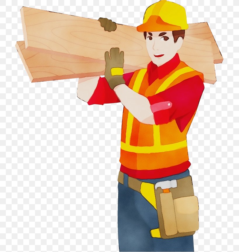 Watercolor Background, PNG, 715x864px, Watercolor, Cartoon, Comics, Construction Worker, Employee Download Free