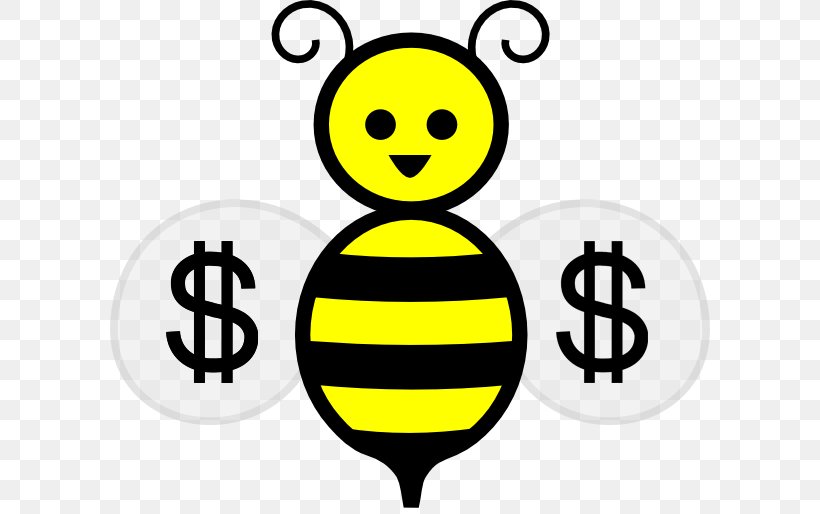 Honey Bee Insect Clip Art, PNG, 600x514px, Bee, Balloon, Cartoon, Economy, Emoticon Download Free