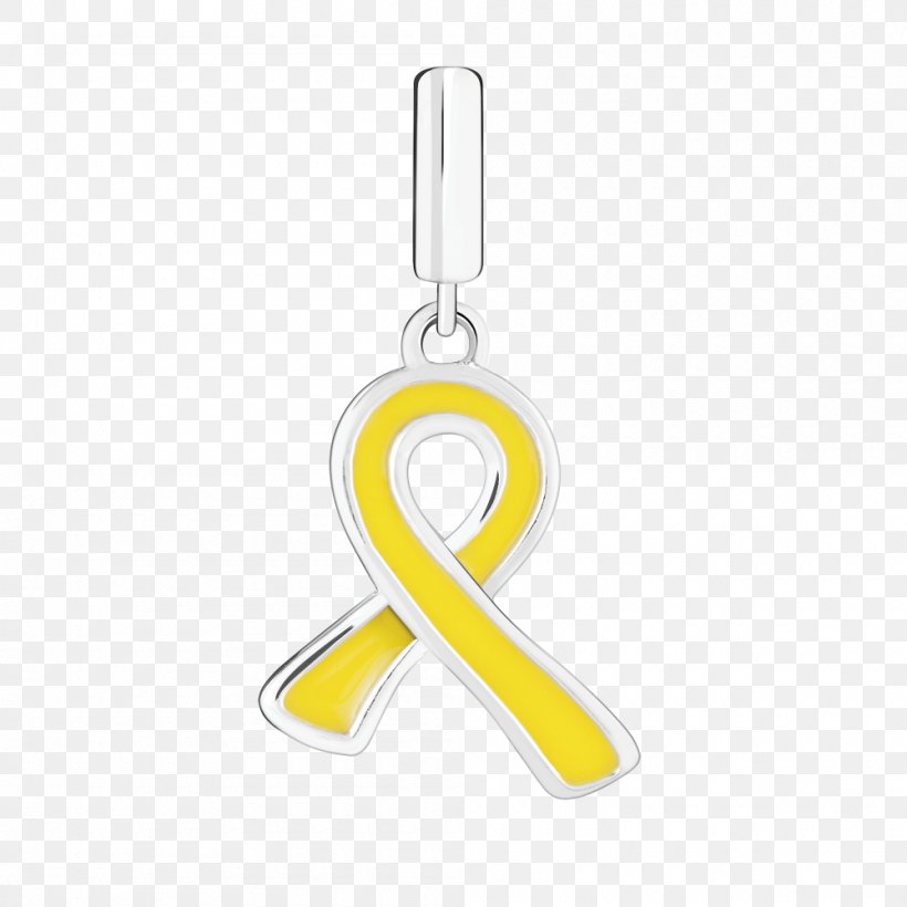 Yellow Ribbon Sterling Silver Clothing Accessories, PNG, 1000x1000px, Yellow, Bead, Body Jewellery, Body Jewelry, Charms Pendants Download Free