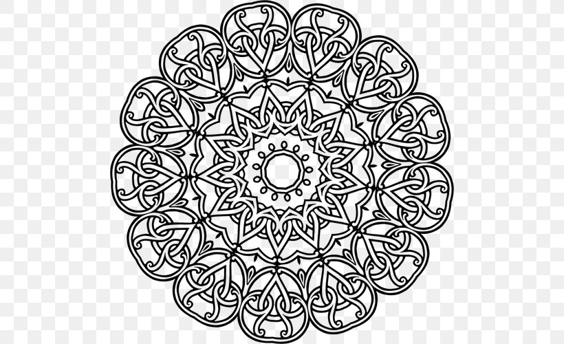 Geometry Pattern, PNG, 500x500px, Geometry, Black And White, Celtic Knot, Drawing, Floral Design Download Free