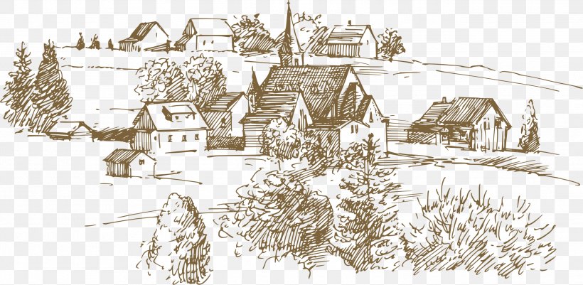 Agriculture Drawing Farm Field, PNG, 2590x1269px, Agriculture, Branch, Decor, Drawing, Farm Download Free