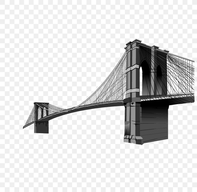 Brooklyn Bridge Clip Art, PNG, 800x800px, Brooklyn Bridge, Black And White, Bridge, Brooklyn, Monochrome Download Free
