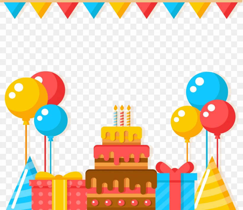 Party Birthday Euclidean Vector, PNG, 2774x2404px, Birthday Cake, Balloon, Birthday, Buffet Bombom, Children S Party Download Free